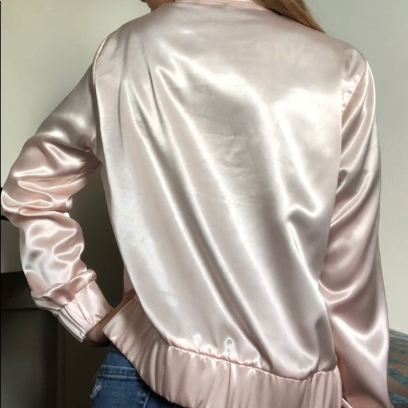 Forever 21 Rose Satin Bomber Jacket - Picture 6 of 8